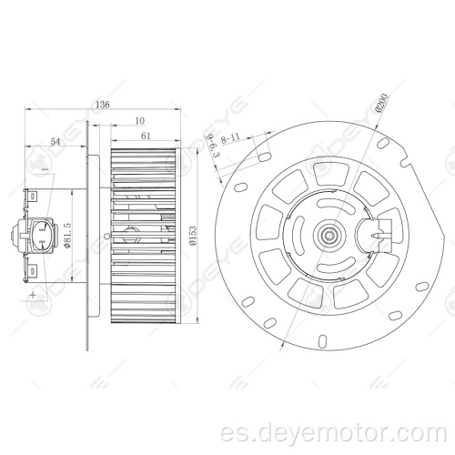 Motor de ventilador de coche de 12 voltios para FORD THUNDERBIRD